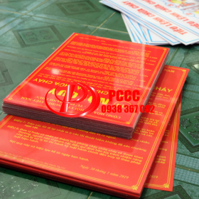 Bảng nội quy tiêu lệnh chữa cháy PCCC mica